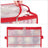 Christmas Ornament Storage Box - Plastic - Cherry Red - 128 Compartment Capacity with Modular Dividers