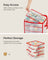 Christmas Ornament Storage Box - Plastic - Semi-Transparent - Modular Dividers