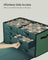 128-Slot Christmas Decoration Storage Box - Fabric and Non-Woven Fabric - Forest Green - with Side Open