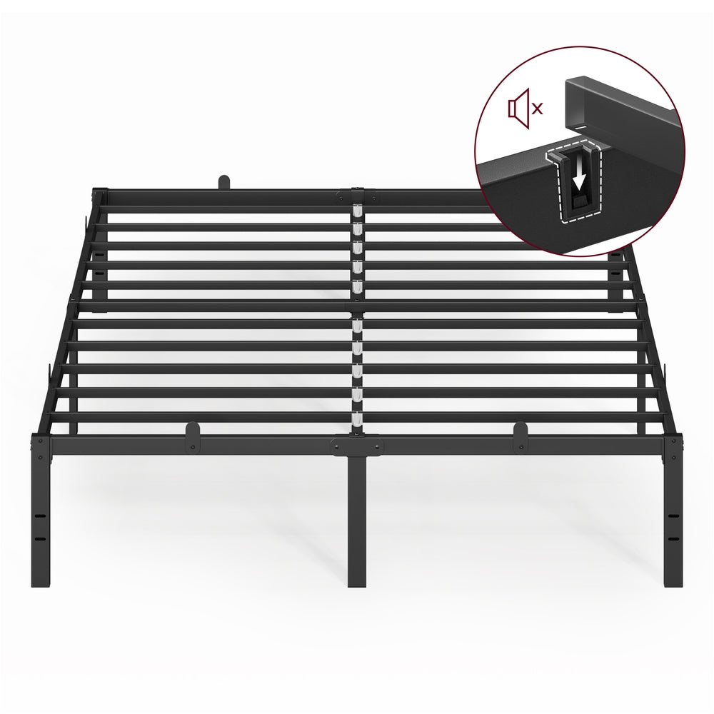 Metal bed frame - Steel - Ink Black