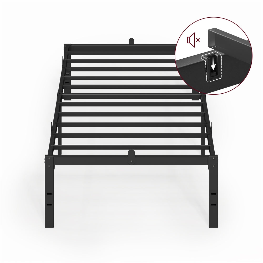 Metal bed frame - Steel - Ink Black