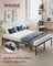 Double Metal Bed Frame - Steel - Ink Black