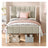 Single Metal bed frame - Steel and Foam - Cappuccino Beige