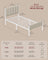 Single Metal bed frame - Steel and Foam - Cappuccino Beige