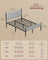 Double Metal bed frame - Steel and Foam - Dove Grey