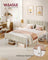 Double Metal bed frame - Steel and Foam - Cappuccino Beige