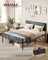 King Metal bed frame - Steel and Foam - Slate Grey