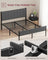 King Metal bed frame - Steel and Foam - Slate Grey
