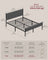 King Metal bed frame - Steel and Foam - Slate Grey