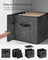 Fabric Bins - Non-Woven Fabric and Plastic - Ink Black
