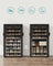 10-Tier Shoe Rack - Fabric - Black - Dustproof Cover