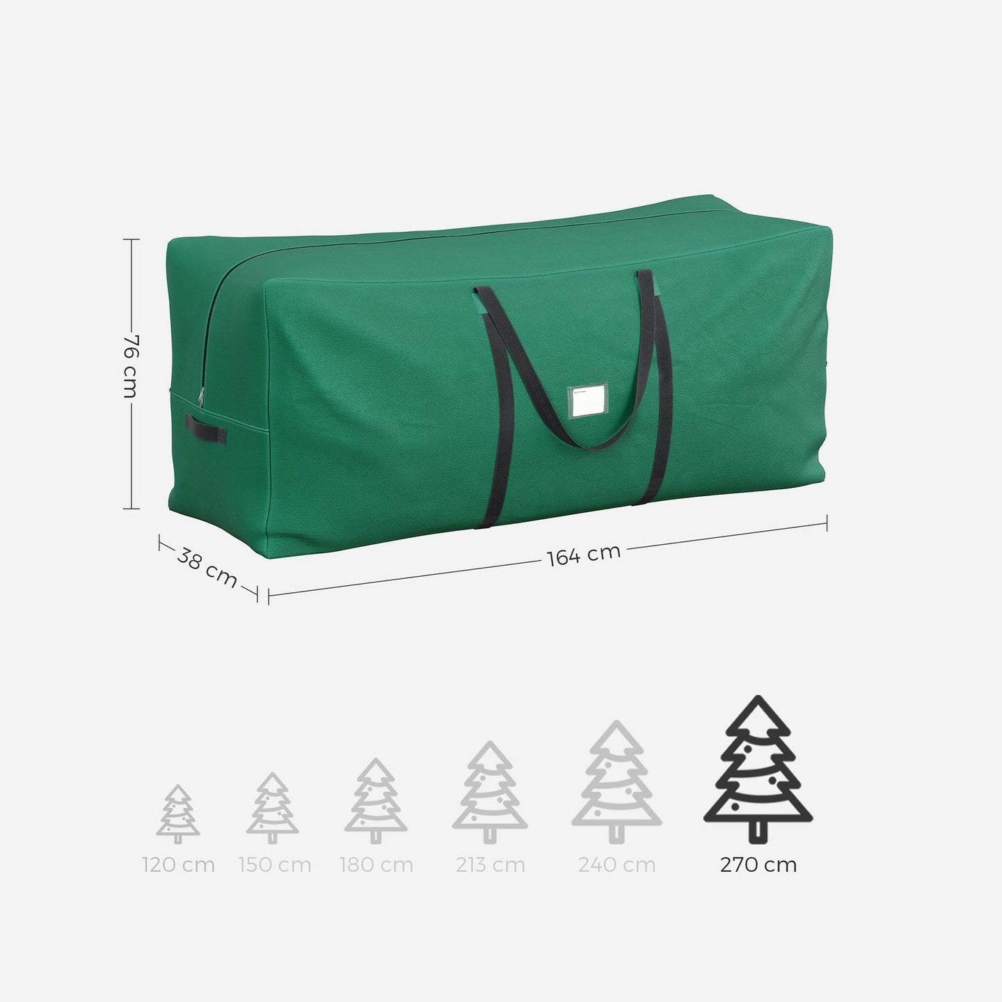 Christmas Tree Storage Bag - 600D Oxford Fabric - Green - Lightweight