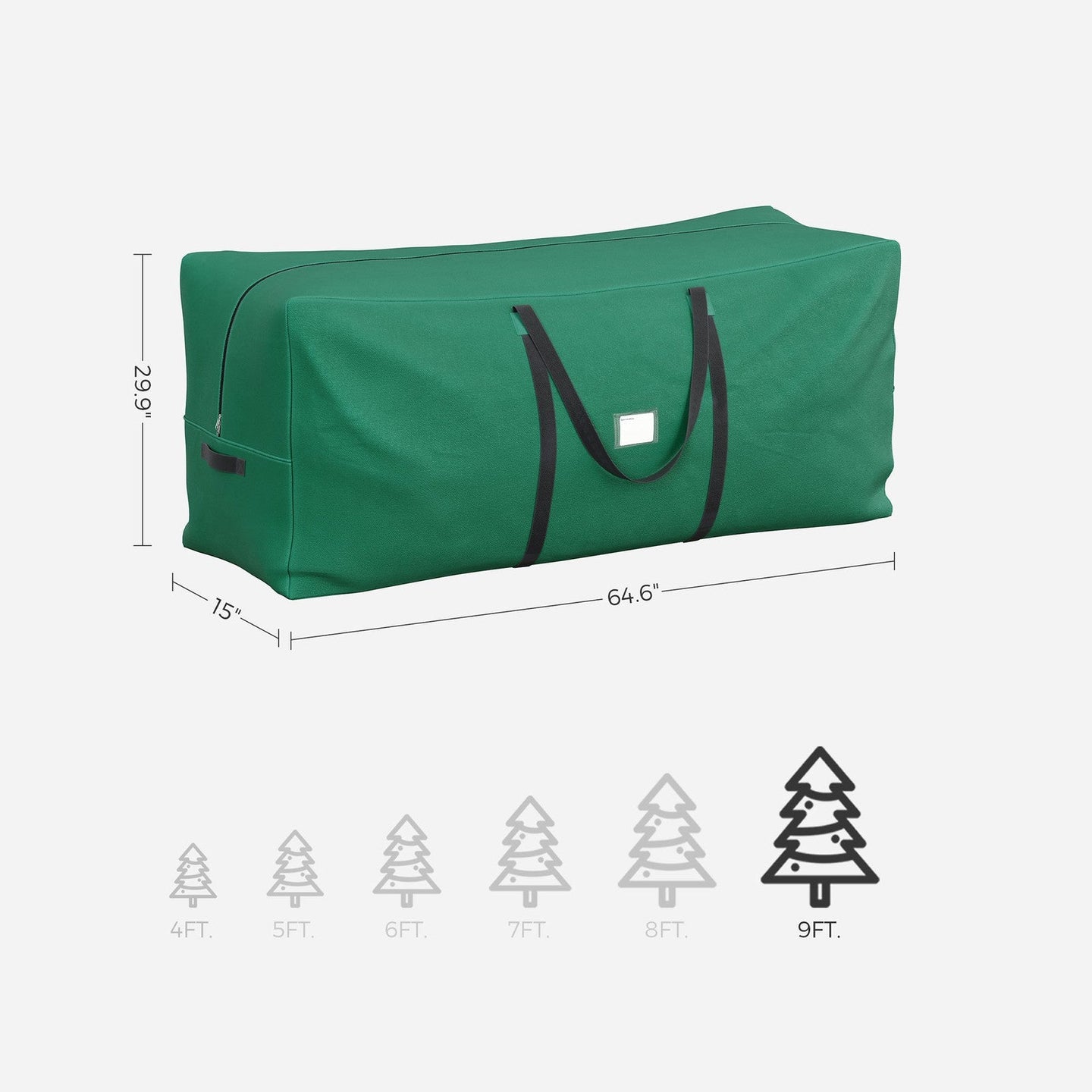 Christmas Tree Storage Bag - 600D Oxford Fabric - Green - Lightweight