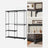 Portable Clothes Storage Organizer - Fabric - Black - Large Capacity with 3 Hanging Rods and Shelves