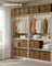 Foldable Storage Organiser Boxes Set of 3 - Thick Cardboard and Fabric - Rustic Brown