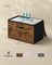Foldable Storage Organiser Boxes Set of 3 - Thick Cardboard and Fabric - Rustic Brown