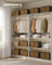 Foldable Storage Organiser Boxes Set of 6 - Thick Cardboard and Fabric - Rustic Brown
