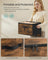 Foldable Storage Organiser Boxes Set of 6 - Thick Cardboard and Fabric - Rustic Brown