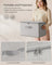 Set of 6 Foldable Storage Organiser Boxes - Thick Cardboard and Fabric - Dove Grey - with Lids