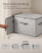 Set of 6 Foldable Storage Organiser Boxes - Thick Cardboard and Fabric - Dove Grey - with Lids