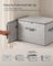 Set of 6 Foldable Storage Organiser Boxes - Thick Cardboard and Fabric - Dove Grey - with Lids