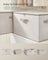 Set of 3 Foldable Storage Organiser Boxes - Thick Cardboard and Fabric - Sand Beige