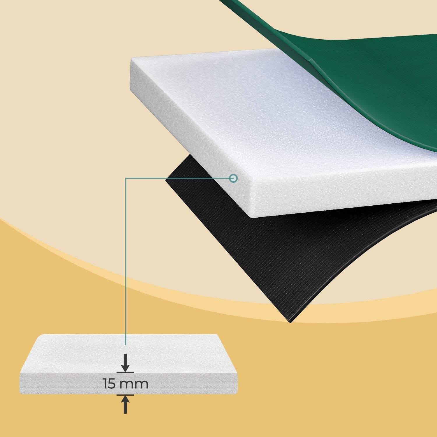 Trampoline Safety Pad - Green - 12 ft Replacement Spring Cover with Edge Protection