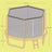 Kids Trampoline - Steel - Blue - 6 ft with Enclosure Net and Safety Pad