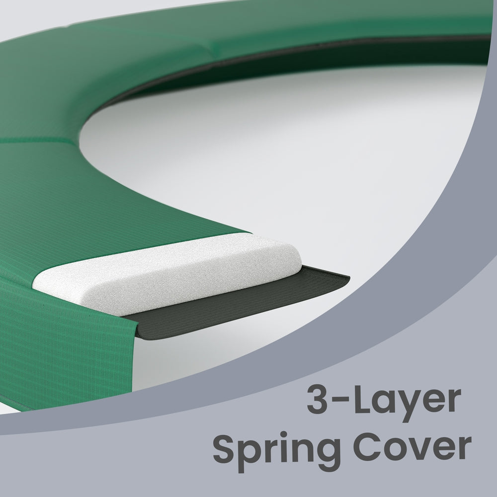 Outdoor Jumping Mat - Steel Tubes and Thick EPE Foam - Green