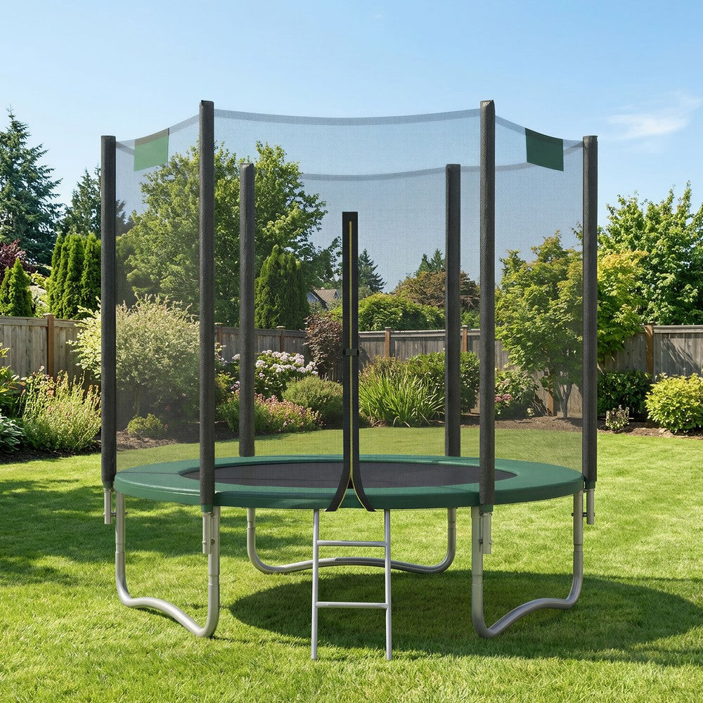 Outdoor Jumping Mat - Steel Tubes and Thick EPE Foam - Green