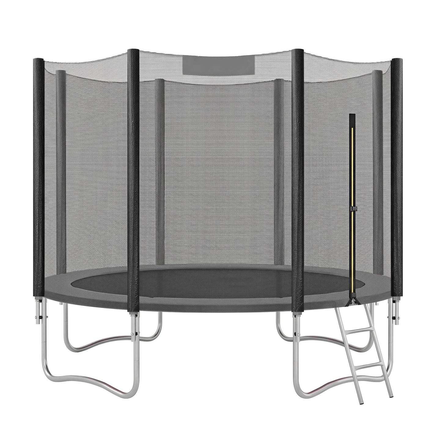 Outdoor Jumping Mat - Frame: Steel Tubes; - Black - with Safety Net