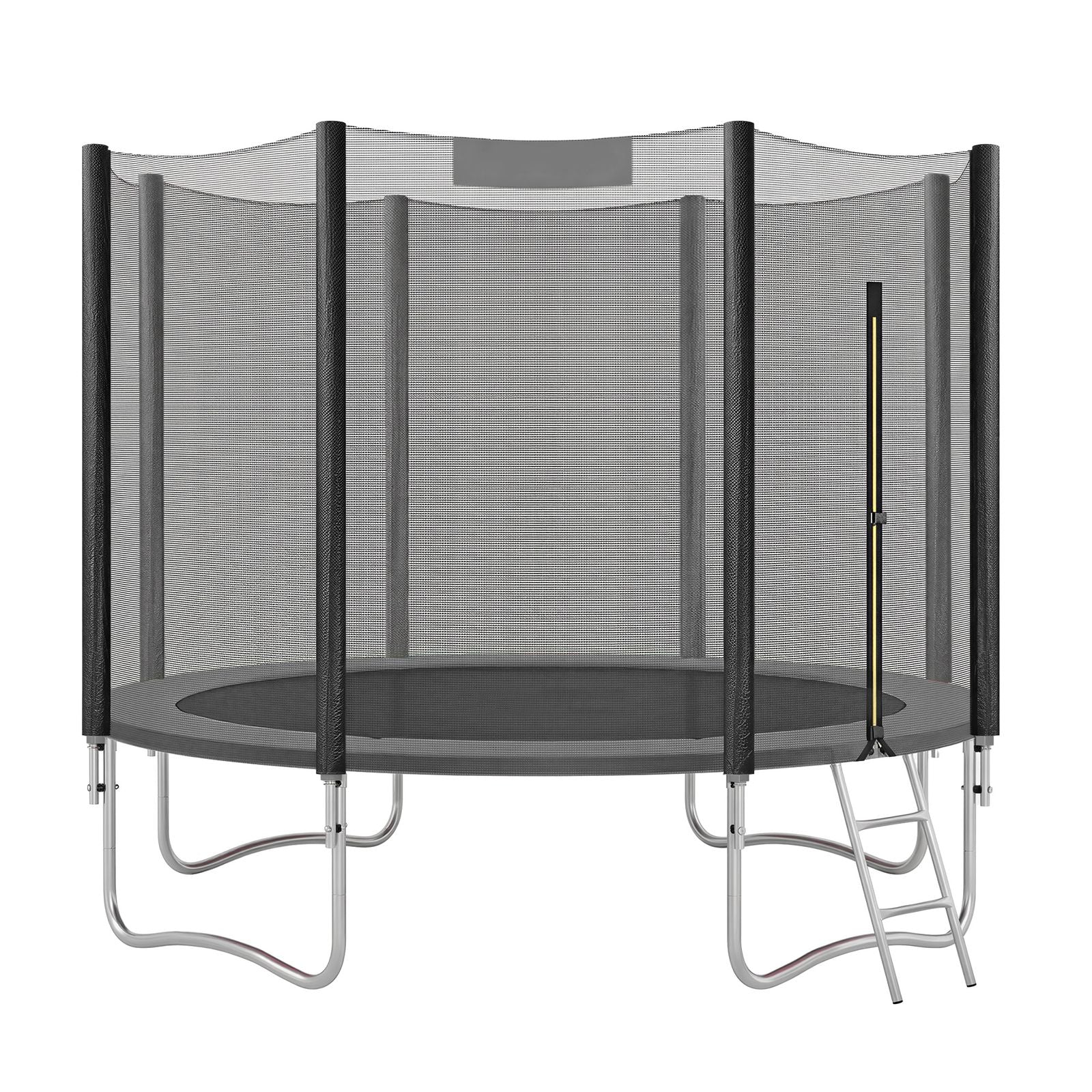 Outdoor Jumping Mat - Frame: Steel Tubes; - Black - with Safety Net