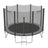 Outdoor Jumping Mat - Frame: Steel Tubes; - Black - with Safety Net