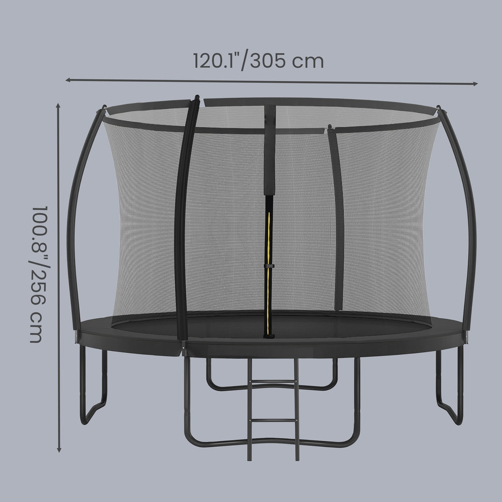 Outdoor Jumping Mat - Steel Tubes and Thick EPE Foam - Black