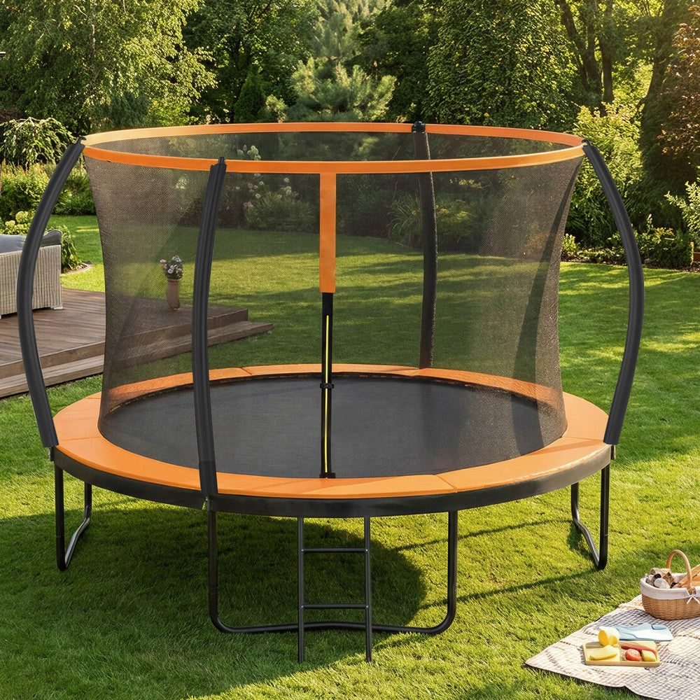 Outdoor Trampoline for Kids - Frame: Steel Tubes - Black