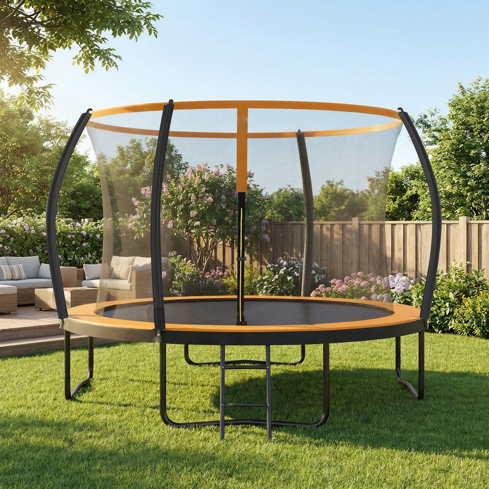 Outdoor Trampoline for Kids - Frame: Steel Tubes - Black