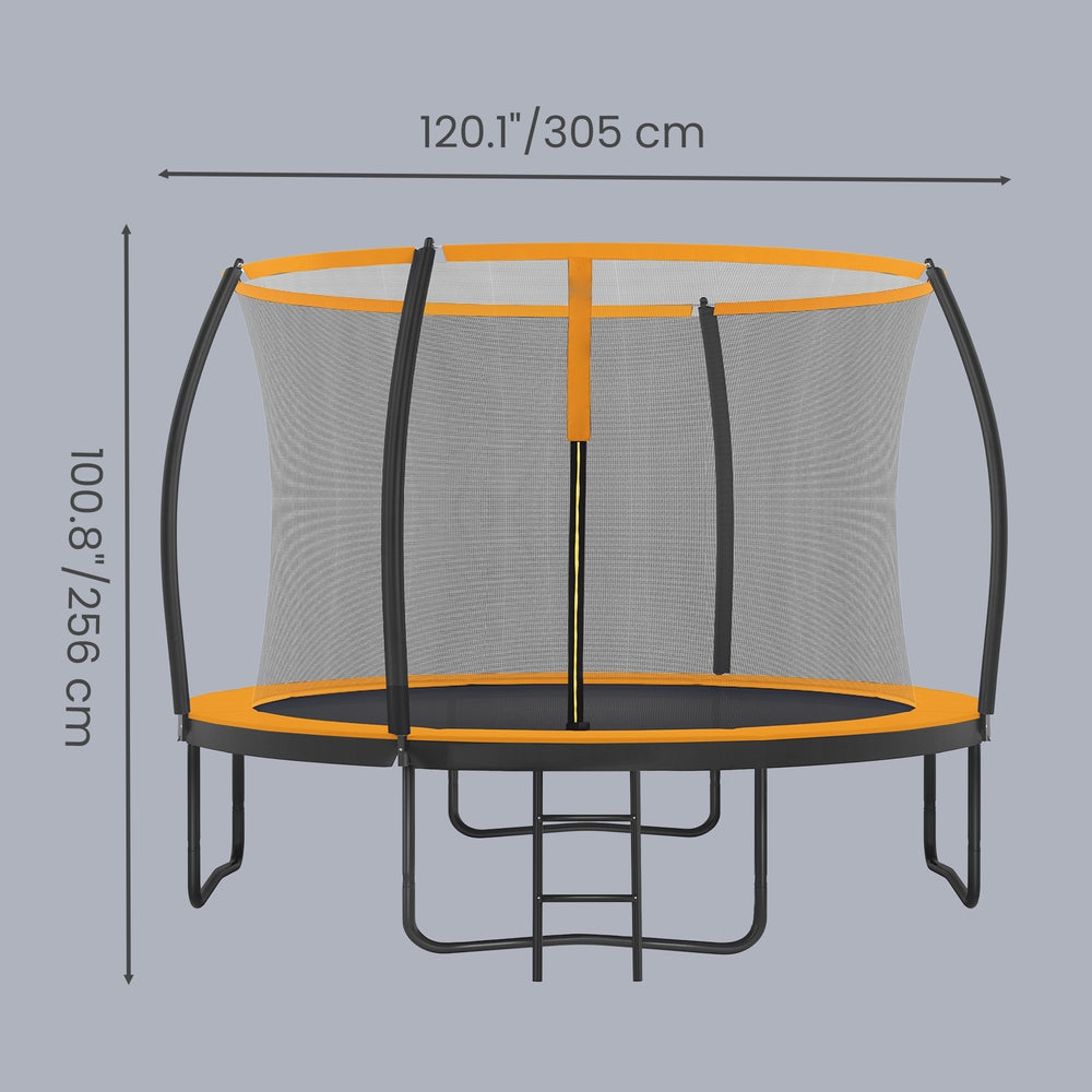 Outdoor Trampoline for Kids - Frame: Steel Tubes - Black