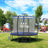 Trampoline - Steel - Black and Blue - 10 ft with Enclosure Net