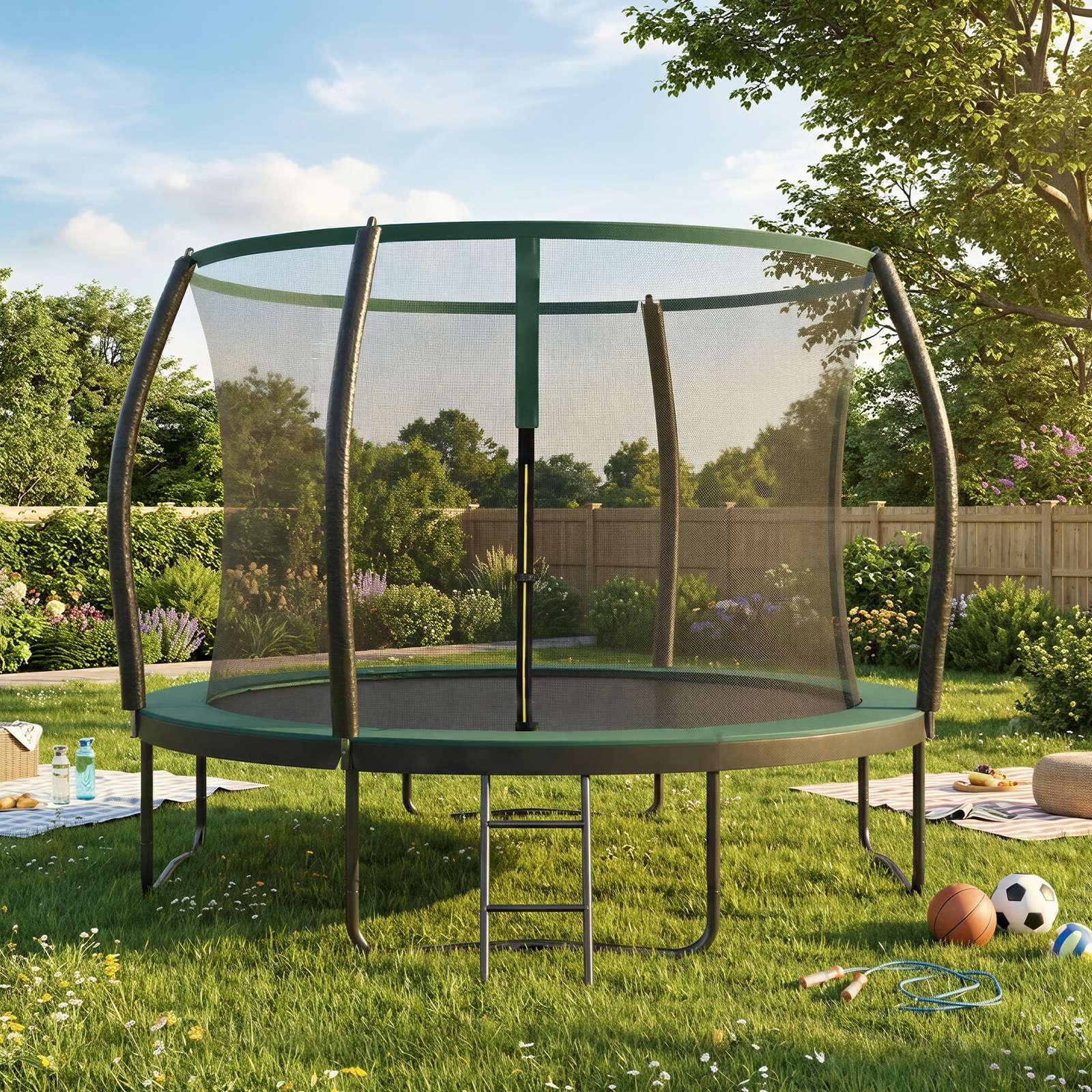 Outdoor Trampoline for Kids - Black