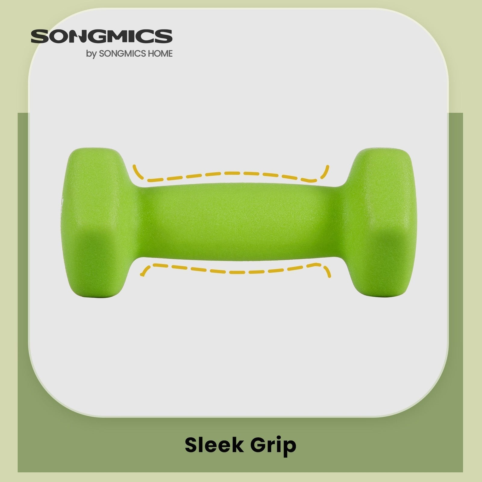 Dumbbell Set - Neoprene - Lime, Teal, Light Grey - Non-Slip Hex Design