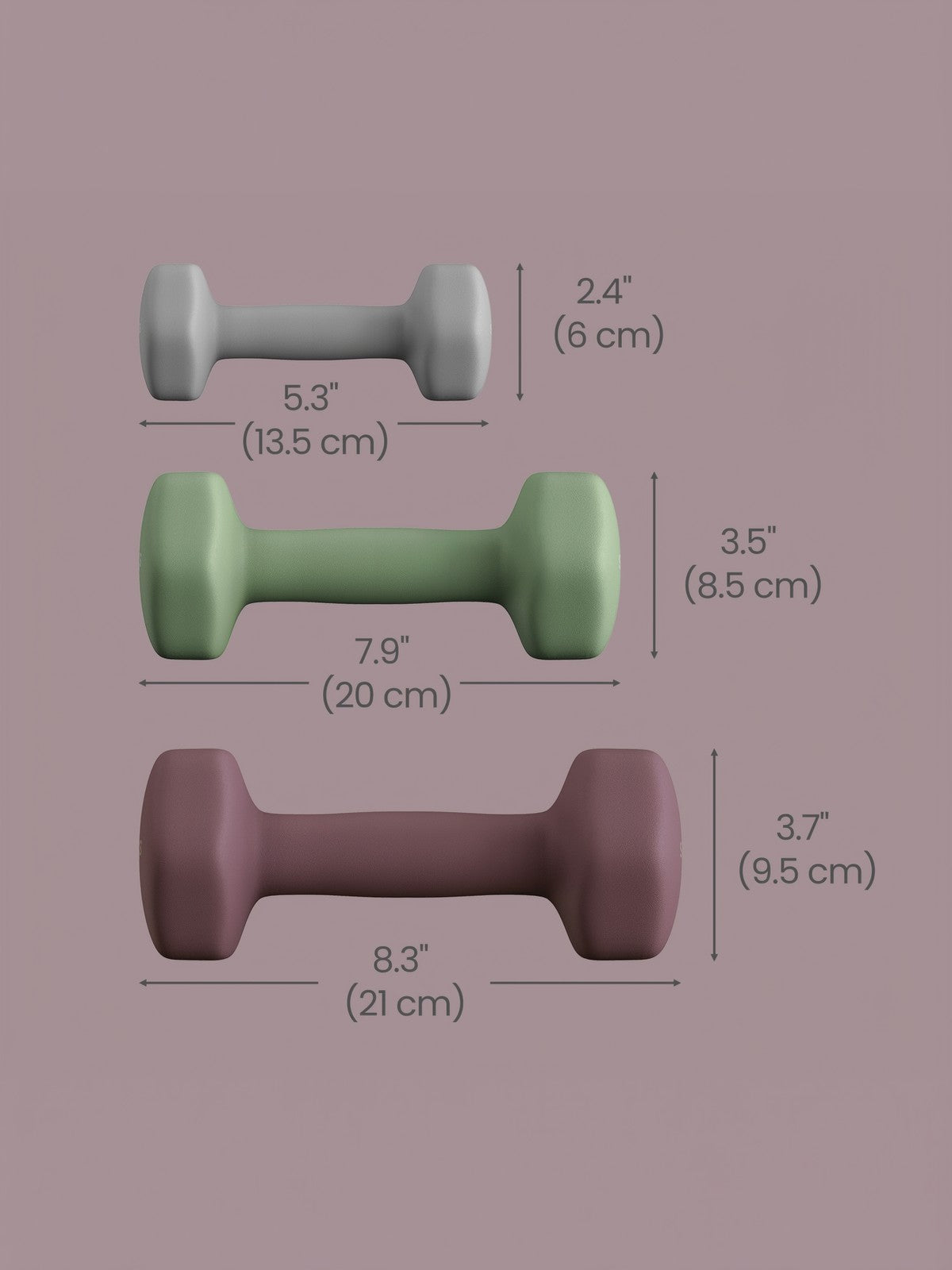 Hex Dumbbells Set - Iron - Grey - with Stand - kg