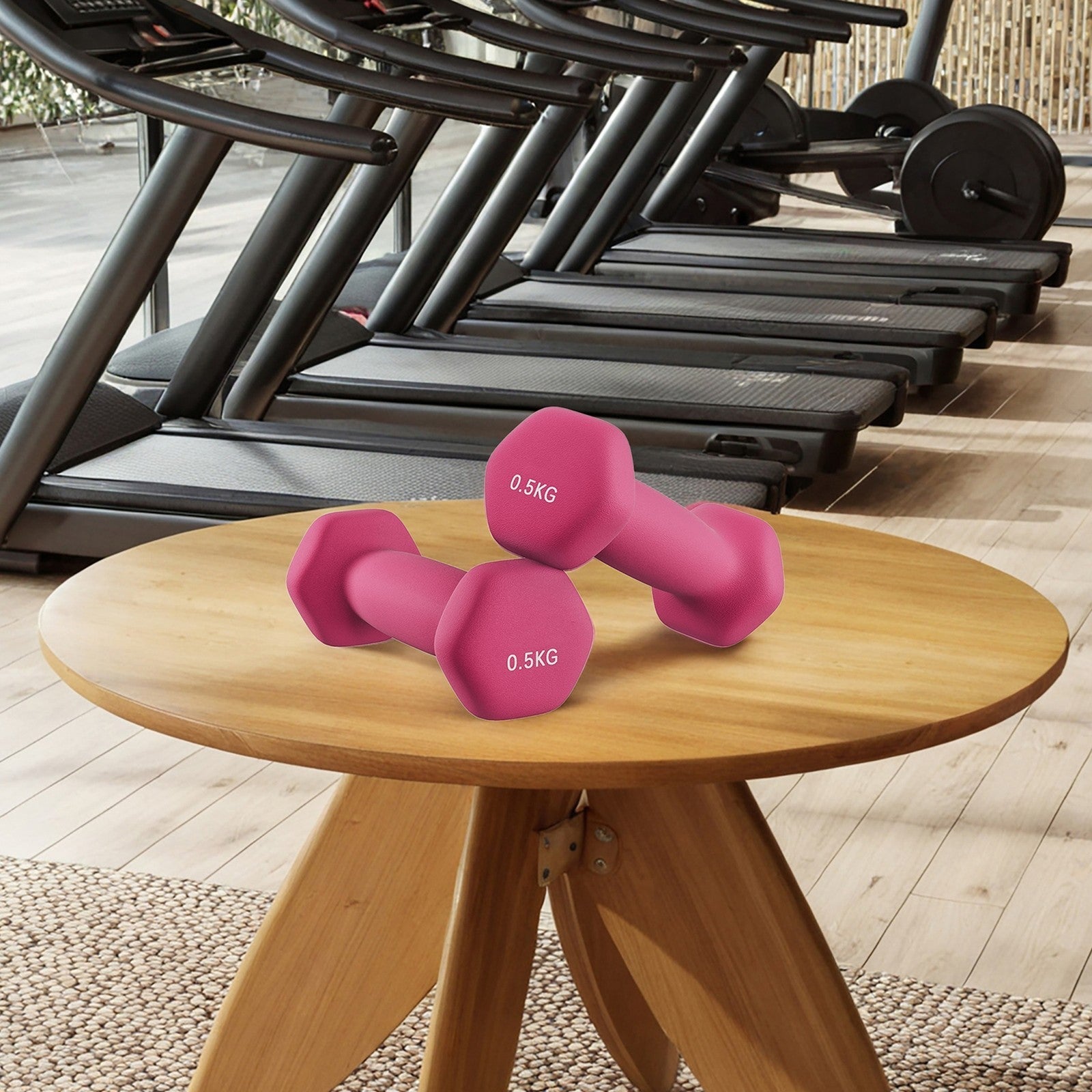 Neoprene Dumbbells Set - Neoprene - Pink - Lightweight 0.5 kg