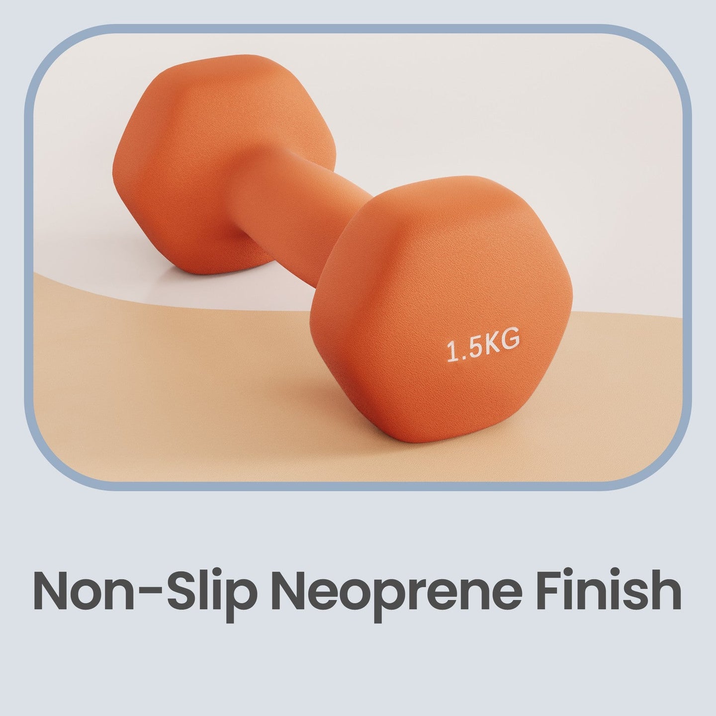 Dumbbells - 2 x 1.5 kg - Cast Iron with Neoprene Coating - Colorful and Lightweight