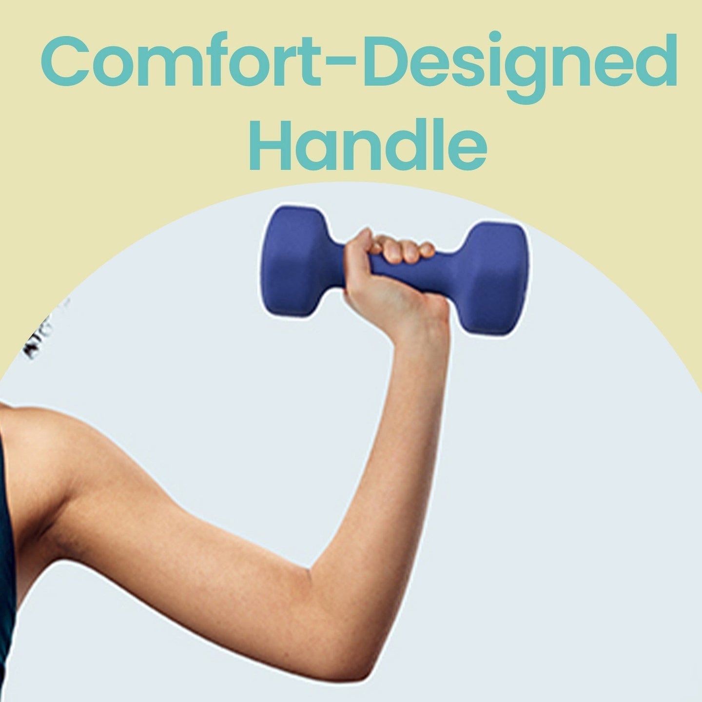Set of 2 Neoprene Dumbbells - Harbor Blue - Vinyl Coating