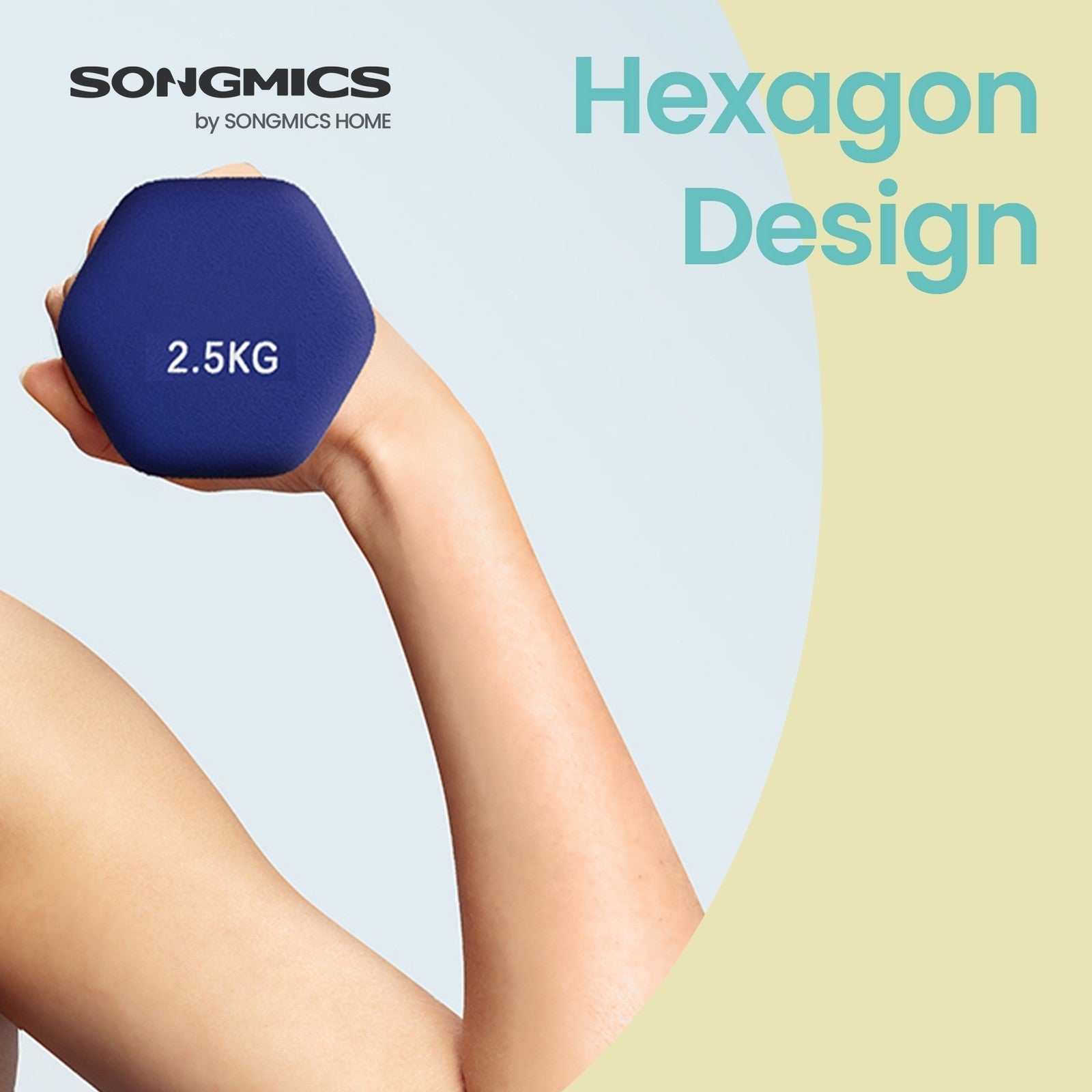 Set of 2 Neoprene Dumbbells - Harbor Blue - Vinyl Coating