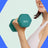 Set of 2 Hexagonal Neoprene Dumbbells - 2 x 2 kg - Green - Ideal for Home Workout and Fitness