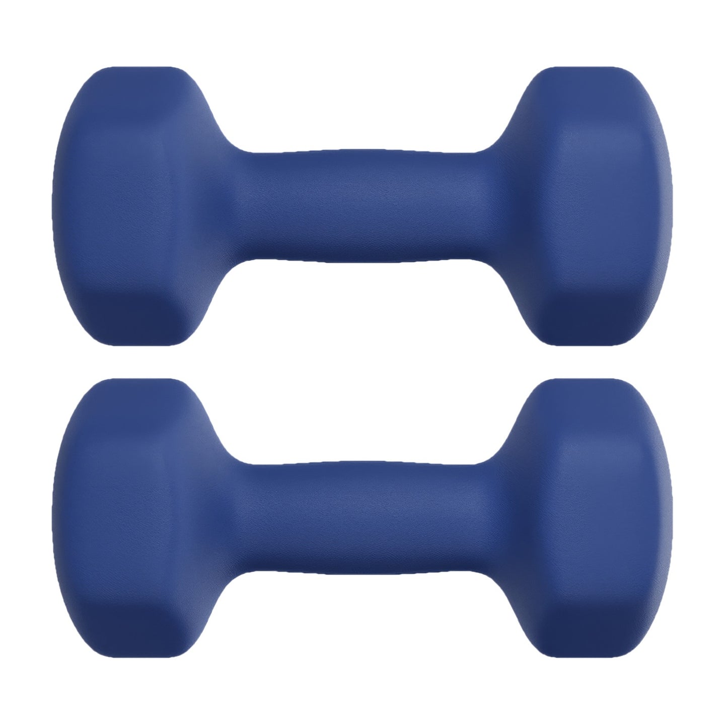 Set of 2 Dumbbells - Cast Iron and Neoprene Coating - Blue