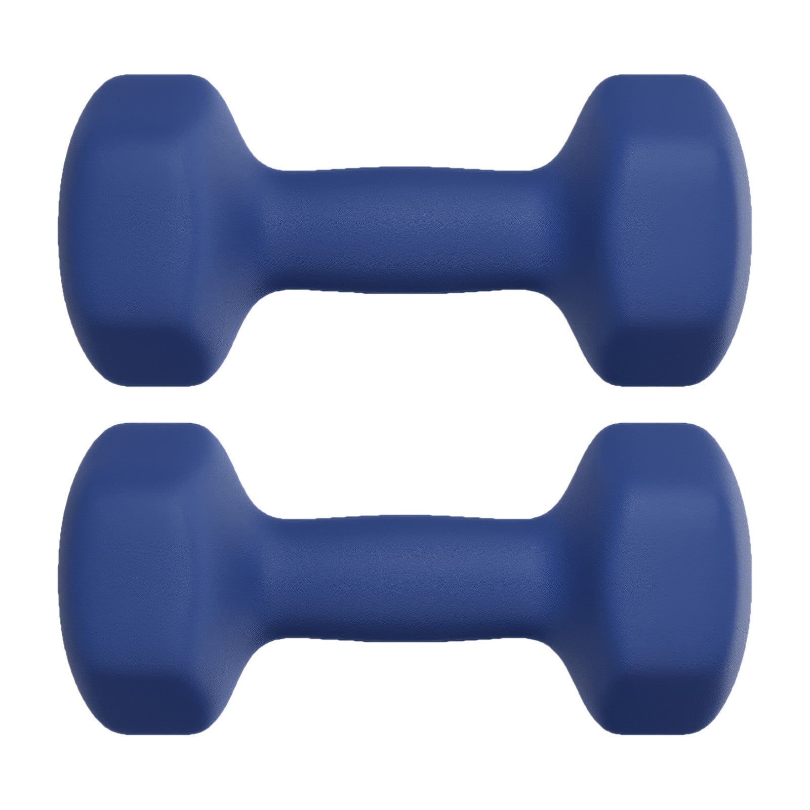 Set of 2 Dumbbells - Cast Iron and Neoprene Coating - Blue