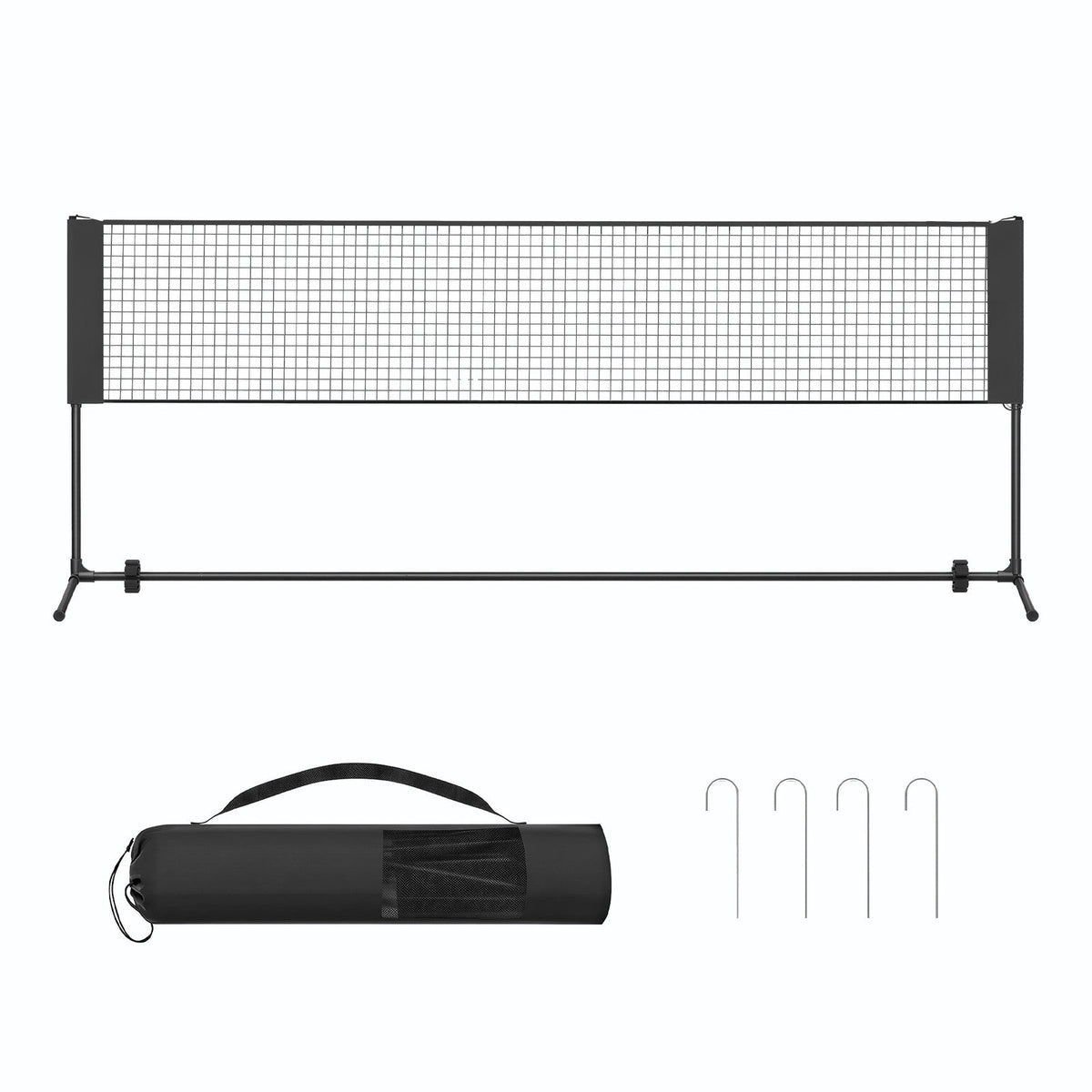 Badminton Net - Steel - Black (stand)