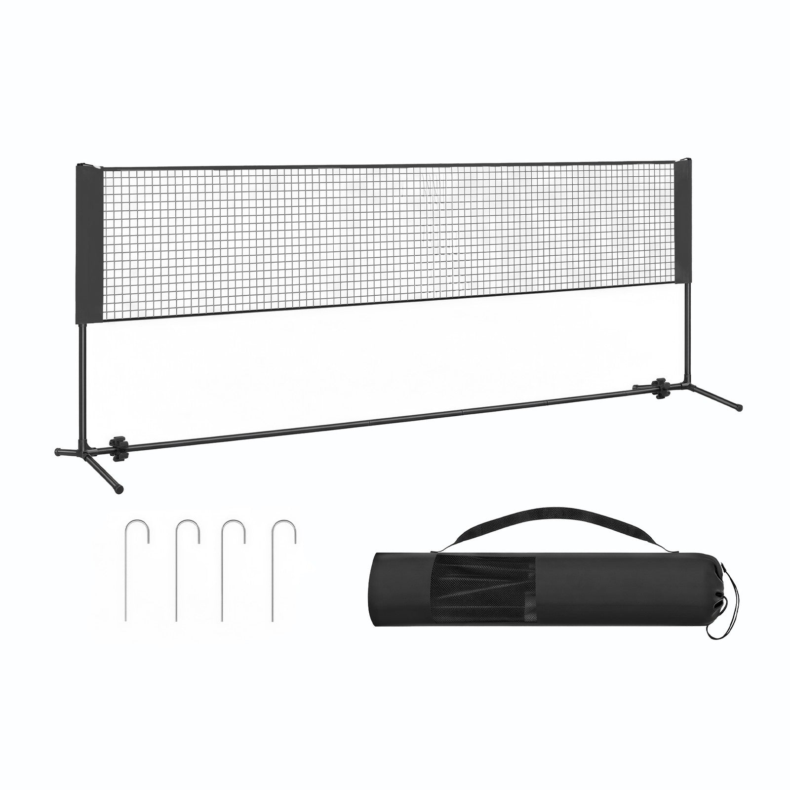 Badminton Net - Steel - Black (stand)